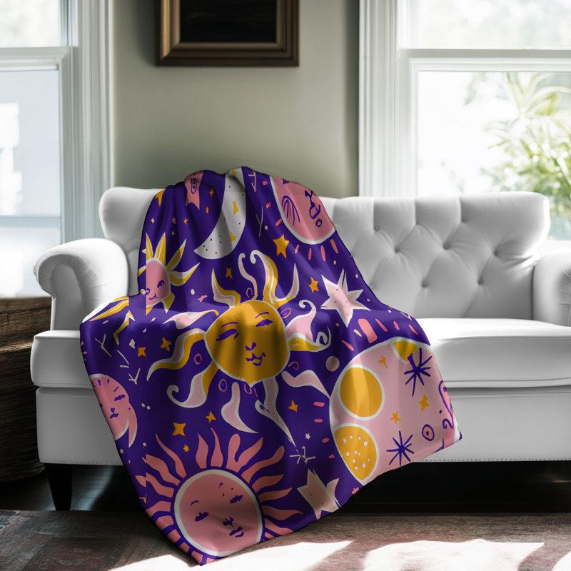 Jeté lavande astrologique 1 pièce Premium S, L 60 po x L 80 po