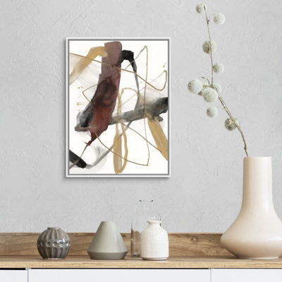 Burgundy Interjection II by Jennifer Goldberger - Painting on Canvas