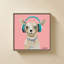 «Jammin 'Pup on Pink» par Lorenzo Collective - impression sur toile