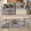 Canapé deux places modulaire Cloud Loveseat de 200 cm (78,7 po), en tissu mousse bicolore doux, sans assemblage requis, pour le salon (gris)-1080835271-1080835293