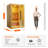 Smartmak® Combination Infrared and Steam Sauna Room with 3.5 KW Stove Heater, Luxurious Indoor Infrared Sauna Home with 7 Upgraded Heaters, Canadian Helmock, 51" L x 47" W x 75" H (with Backrest)