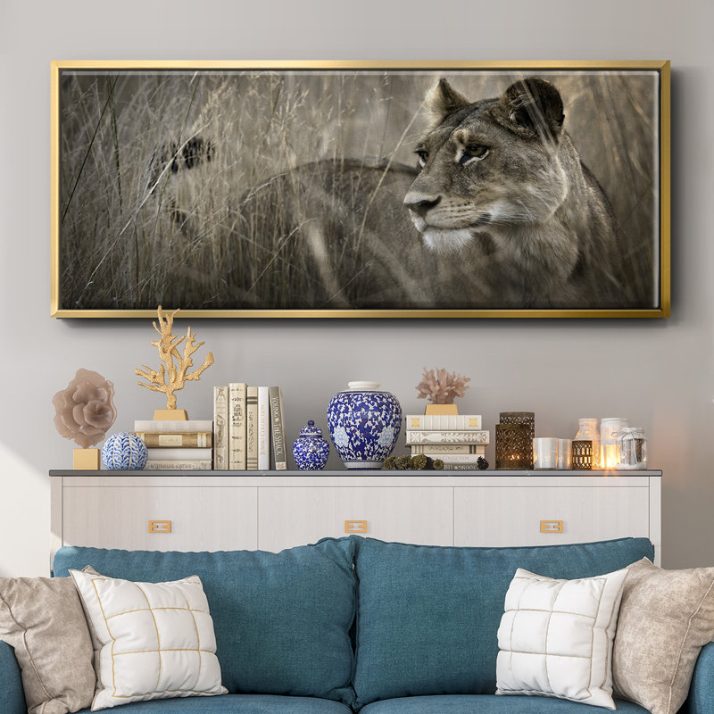 Tall Grass Alpha- Framed Canvas, 24" H x 60" W
