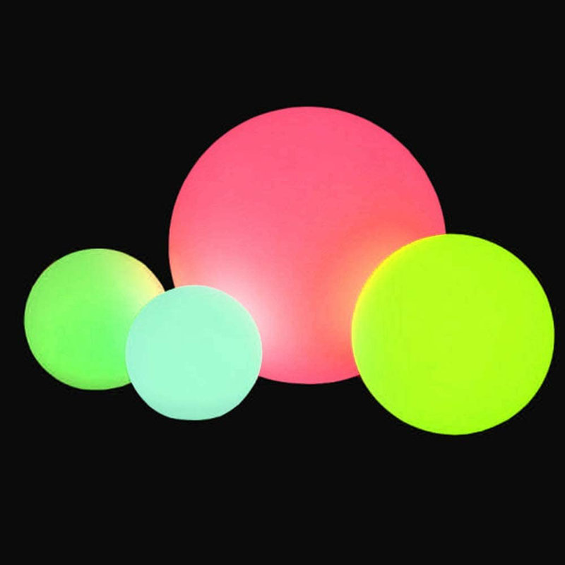 Plug-in Integrated LED Color Changing Outdoor Floating Light, 16" H x 16" W x 16" D