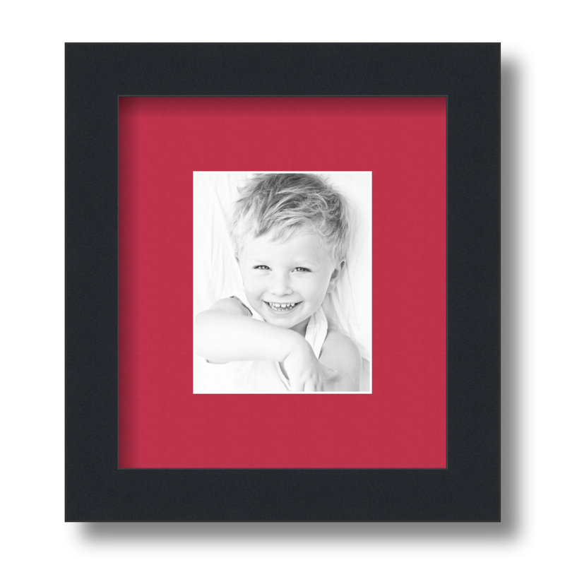 Cadre photo noir satiné Arttoframes, Rouge