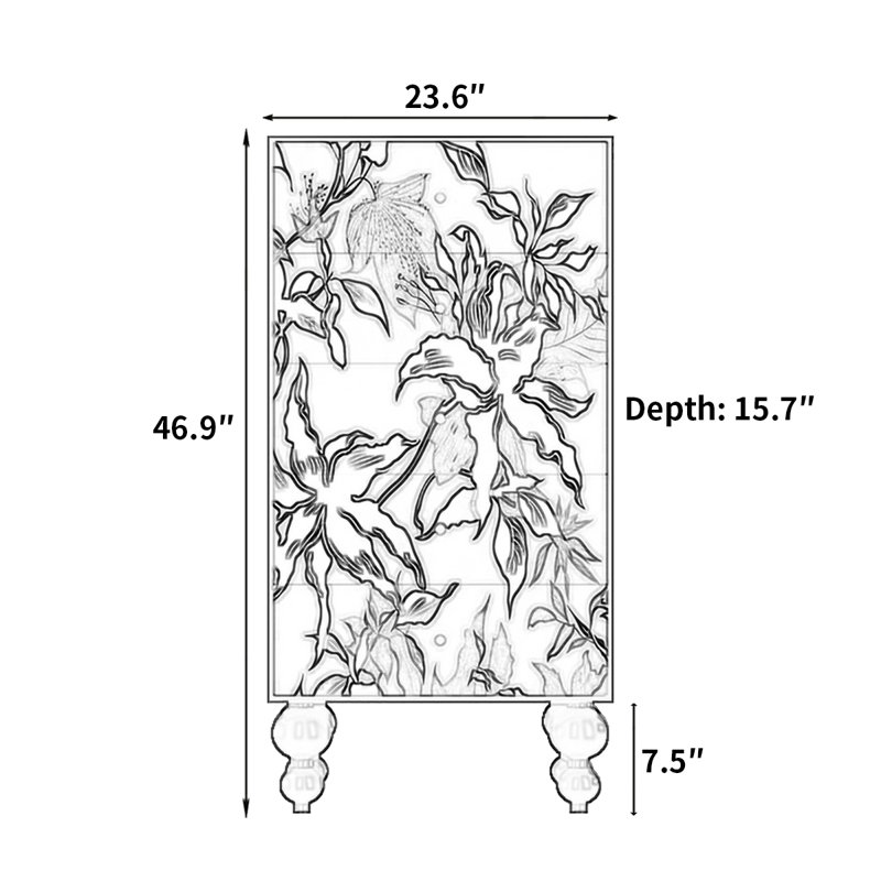 Armoire de rangement rétro française