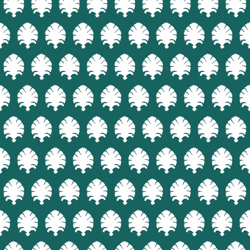 Stamp Geometric Wallpaper Roll, Azul