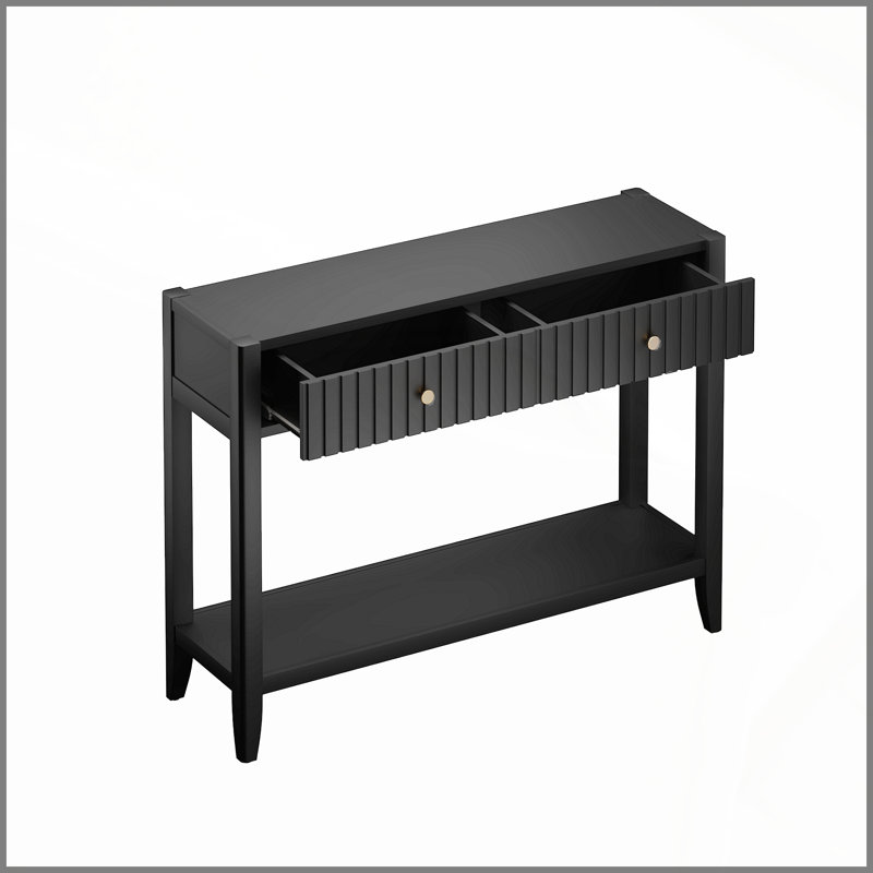Console avec tiroirs, canapé d'appoint en bois étroit