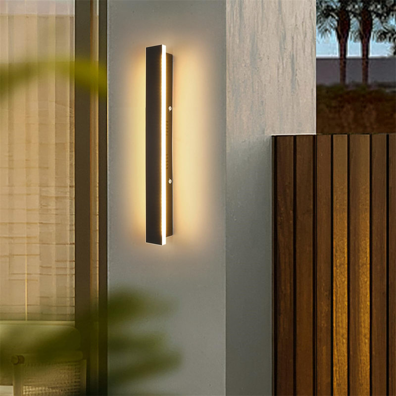Matte Black Integrated LED Outdoor Sconce