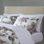 Édredon avec lit à motif floral taupe et microfibre