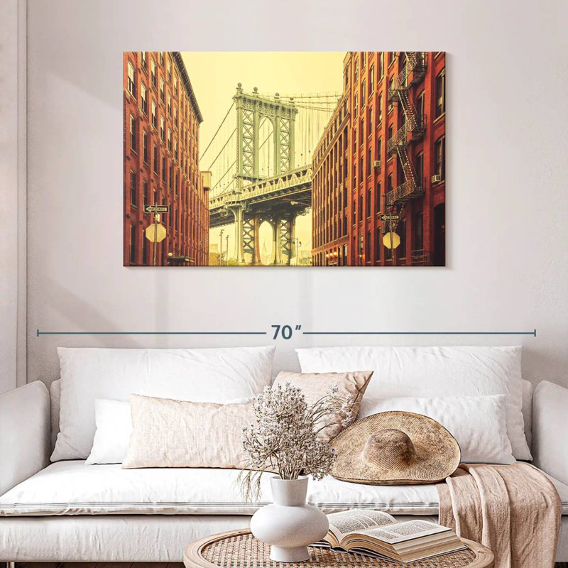 Ravi Rertro Manhattan Bridge, H 30 po x l 45 po