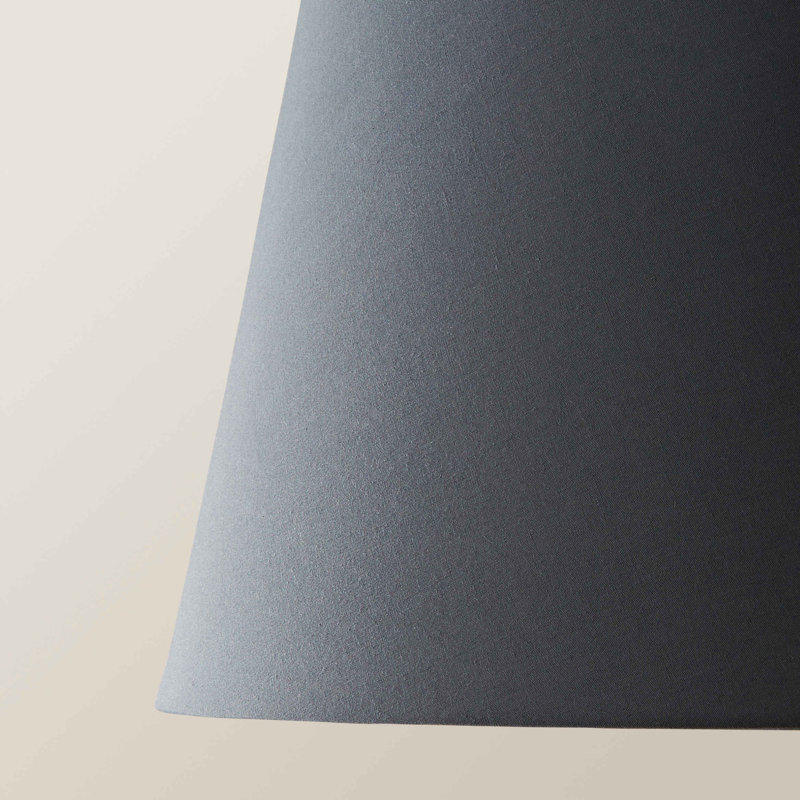 Syaira Cotton Cone Lamp Shade ( Slip-On ), 26cm H x 46cm W x 46cm D, Grey
