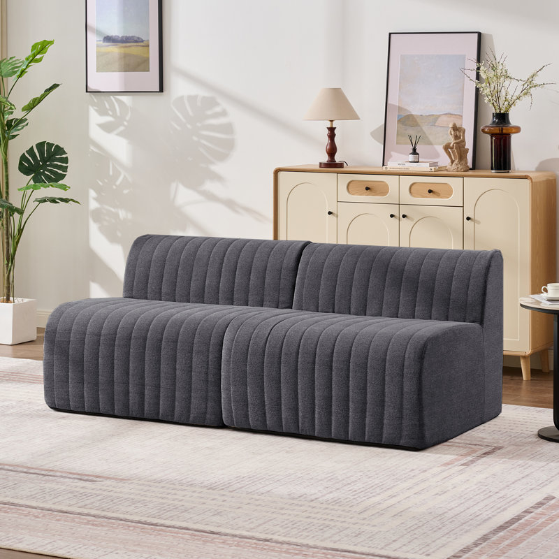 Canapé rembourré avec accoudoirs, Dark Grey
