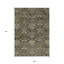 Tapis extérieur lavable damassé gris anthracite et beige 9 pi x 12 pi