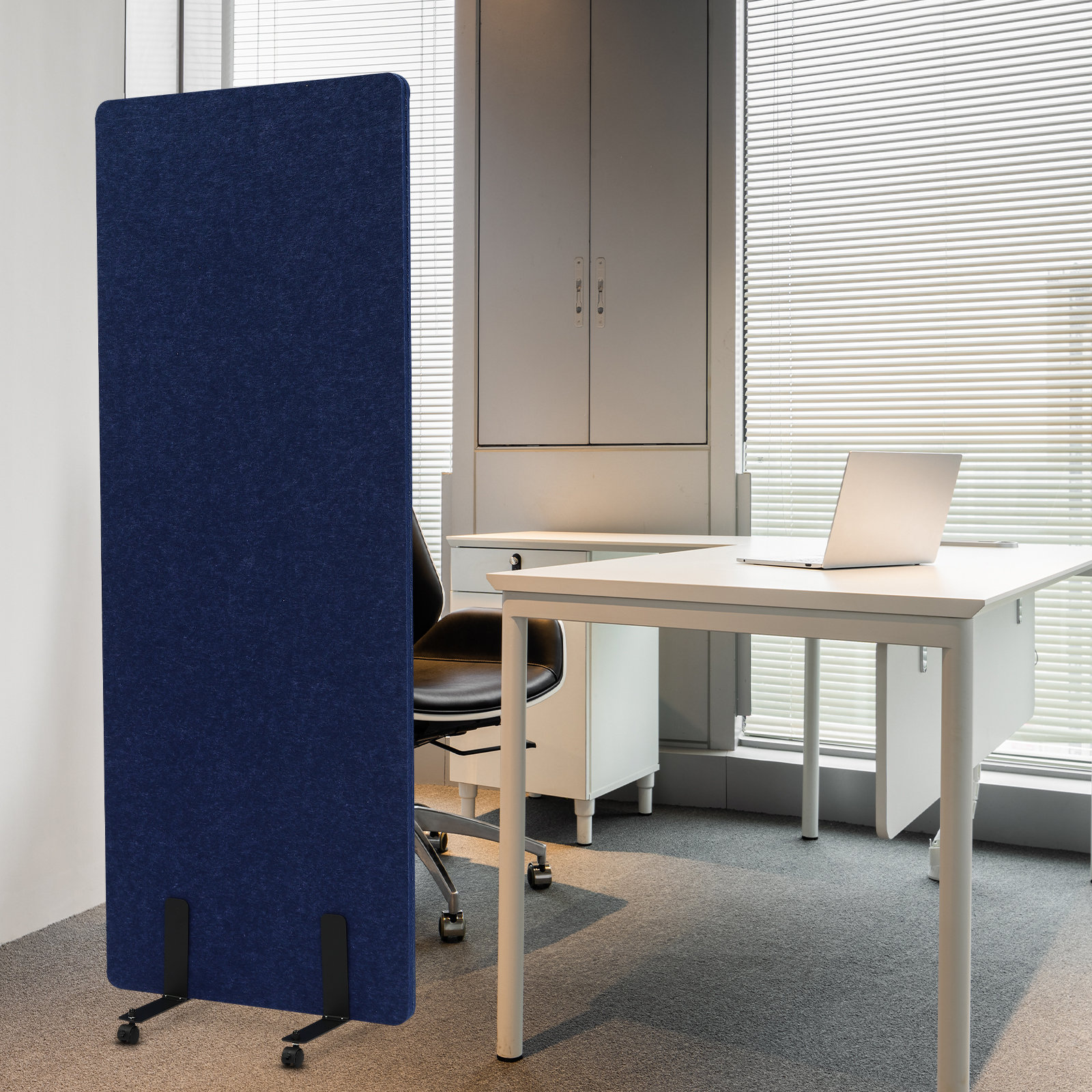 DENFER 1 Panel Office Partitions Freestanding Universal Wheels (with ...