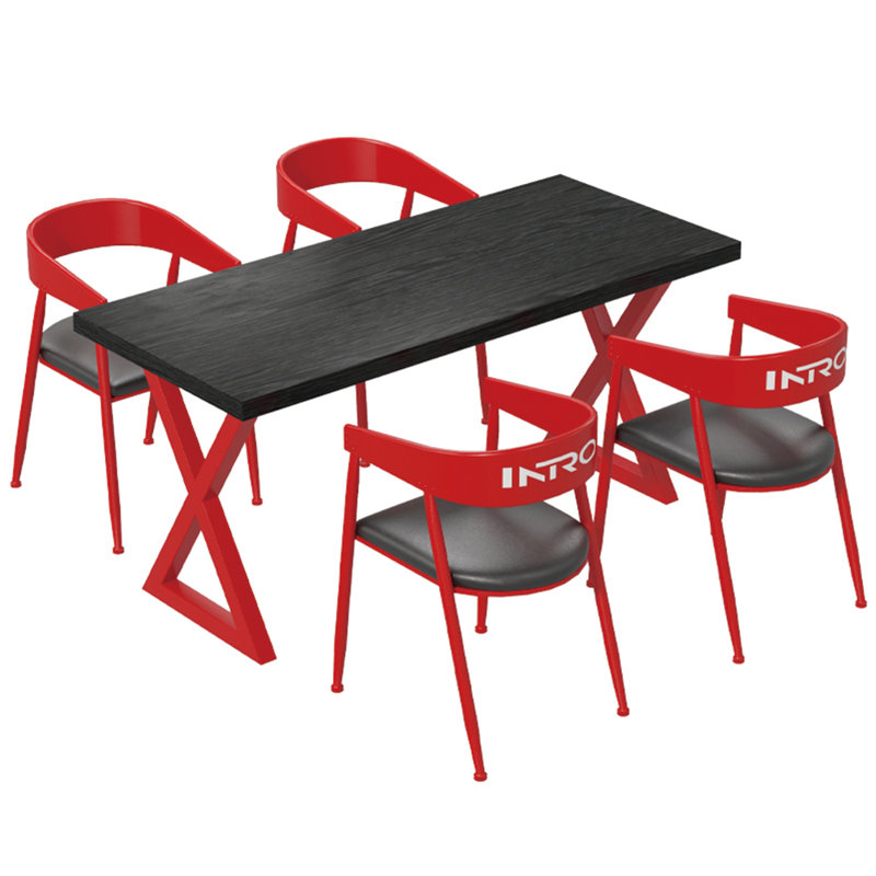 Table et chaises de style industriel, H 29,6 po x L 63 po x l 27,6 po