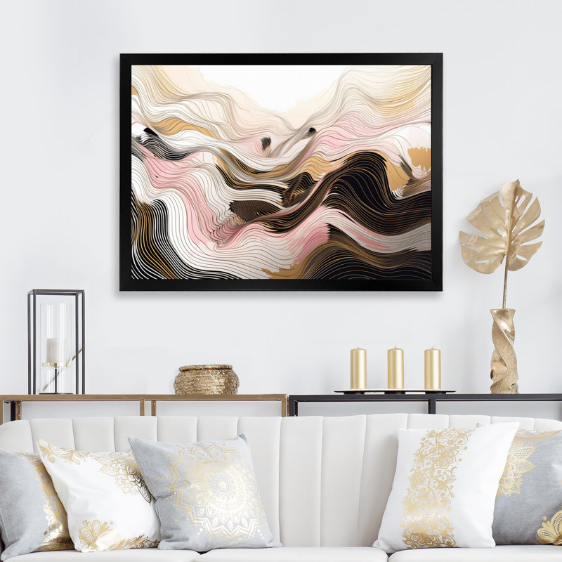 Exploring Abstracted Lines V " Exploring Abstracted Lines V ", Black Picture Framed, 12" H x 20" W x 1" D