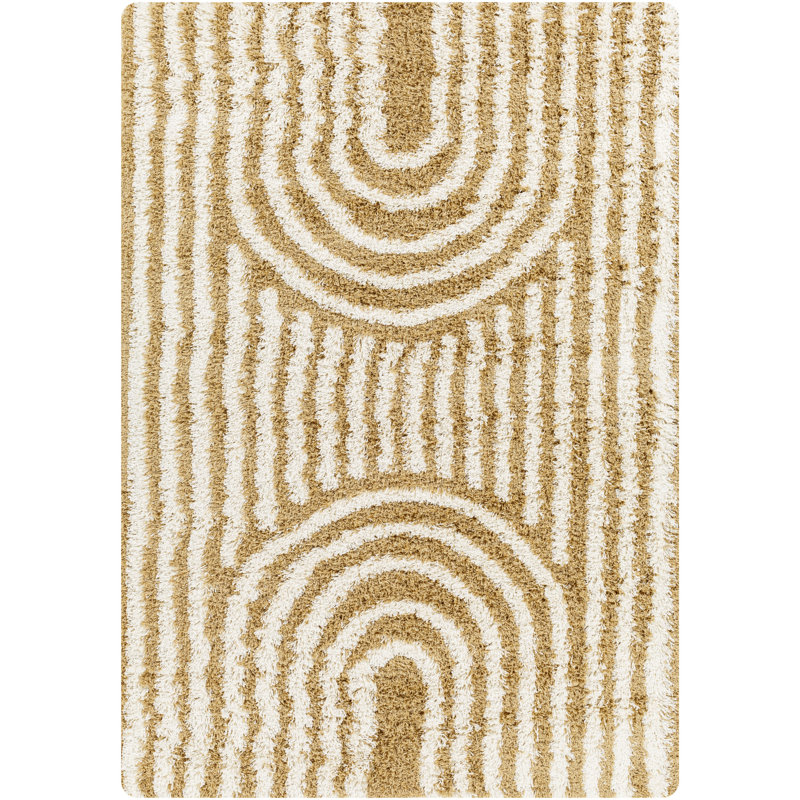 Geometric Shag Area Rug, Rectangle 130 x 170 cm