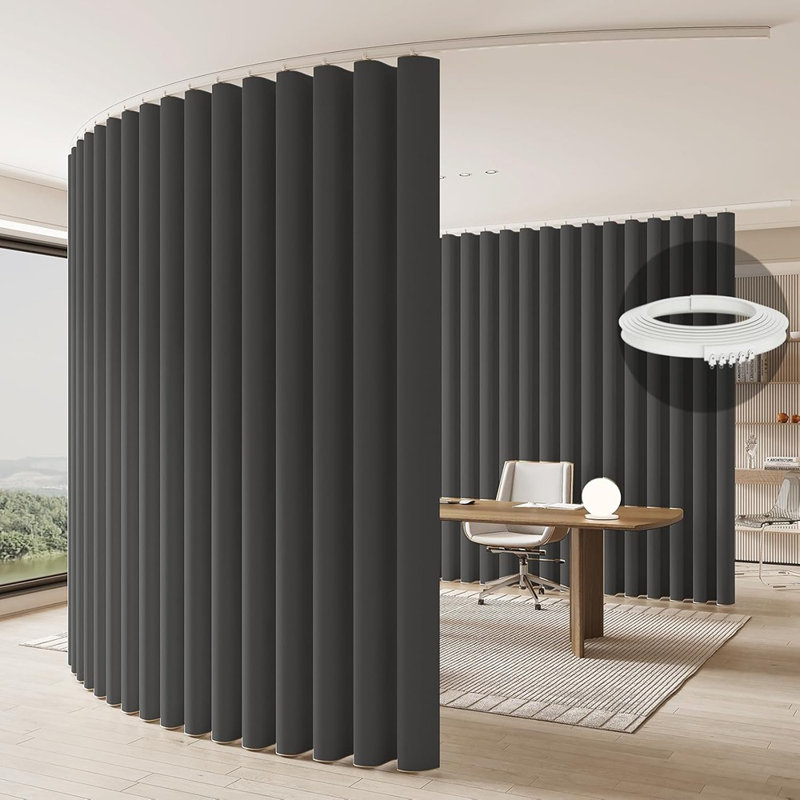Room Divider Curtains Ceiling Curtain Track Set For Blackout And...