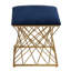 Repose-pieds Cortesi Home Lillia, bleu marine
