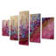 Badley - Violets Wall Art - Traditional Wall Art Decor, 5 pièces