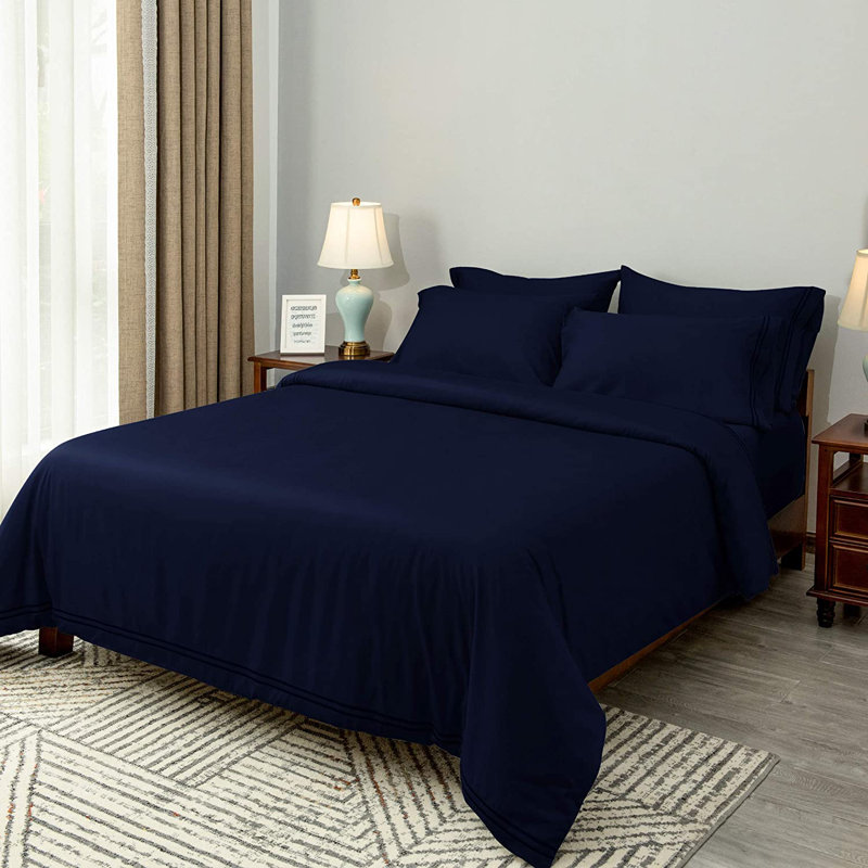 Cotton Blend, Full/Queen, Navy