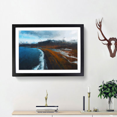 Black Sand Beach in Iceland - Picture Frame Painting Print