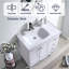Meuble-lavabo sur pied simple 32 po avec lavabo en céramique