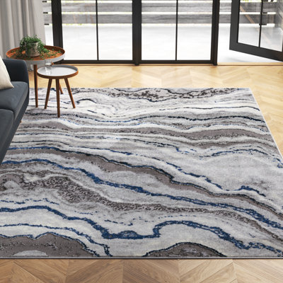 Tapis gris / bleu Swindle