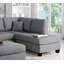 Canapé modulaire réversible gris 3 pièces pour canapé de salon et repose-pieds en tissu de polyfibre-2062127506