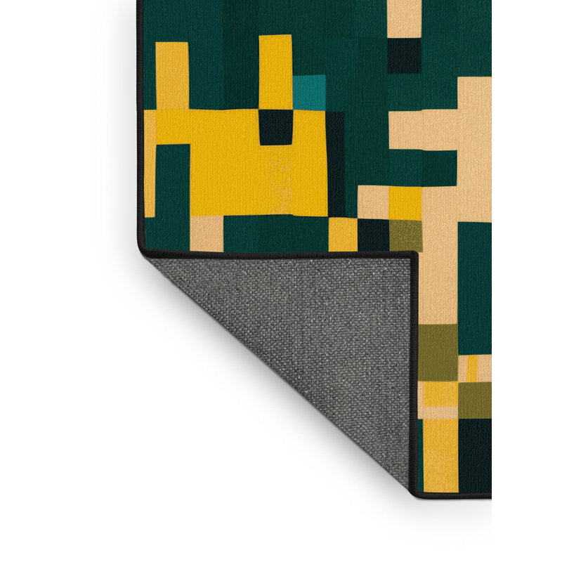 Pixel Pastures Rug, Round 5'