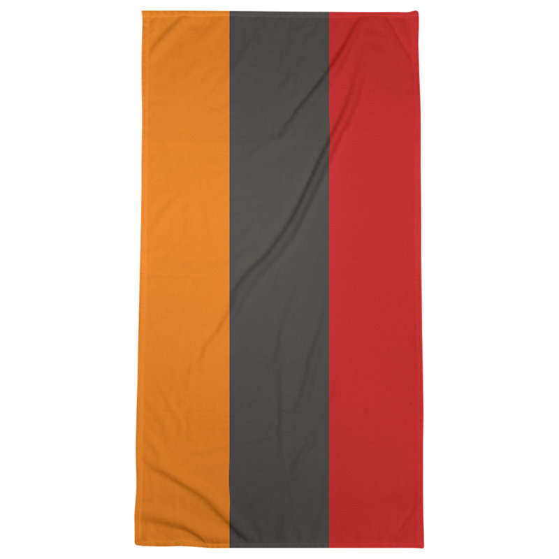 Beach Towel, Dark Red/Orange