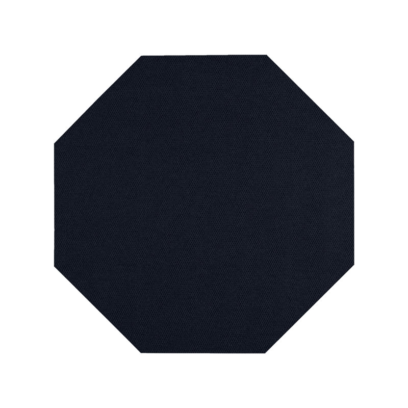 Tapis intérieur / extérieur bleu tissé à la machine Gatian, Octogone 2 pi