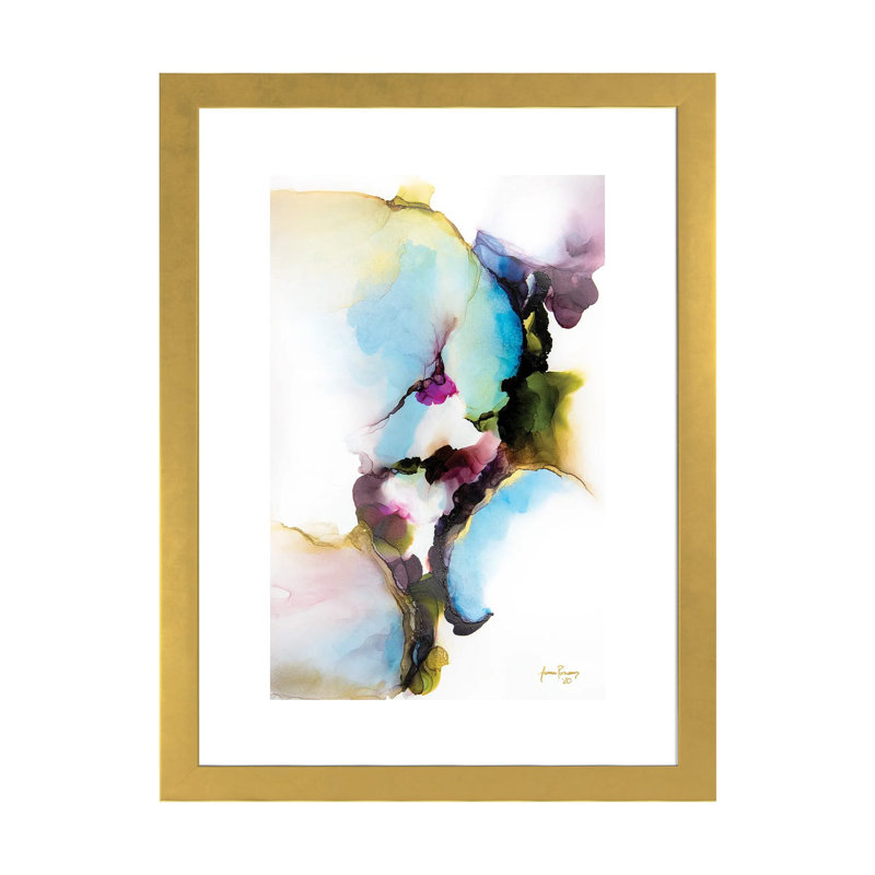 Reproduction d’art, "Réveillez Dream" par Jamie Pomeranz, Blanc, H 24 po x l 16 po x P 1 po, Papier encadré doré