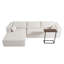 Boneless L shaped Modular Sectional Sectional Sofa with Side Table-1187441125