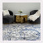 Tapis gris à motif abstrait avec cercles bleu marine Penina-1615921675