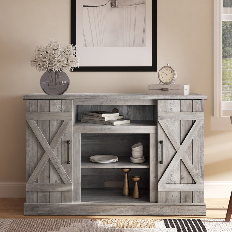 Pennsville 47" W TV Stand Media Console, Oak