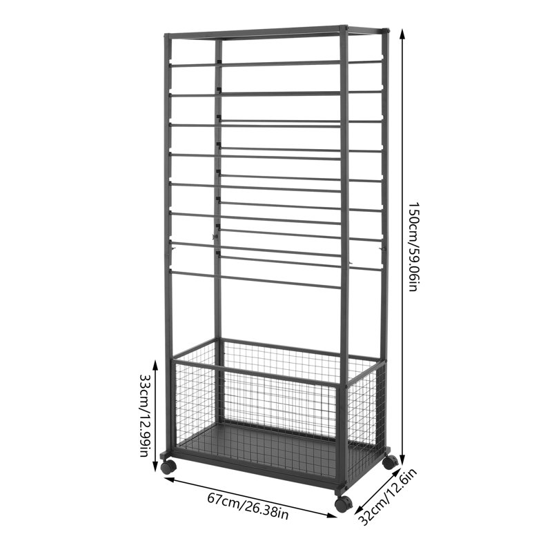 Ribbon Multifunctional Holder Organizer Rack  Flower Wrapping Paper Storage Stand, Matte Black