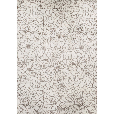 Hand-Knotted High-Quality Ivory Area Rug