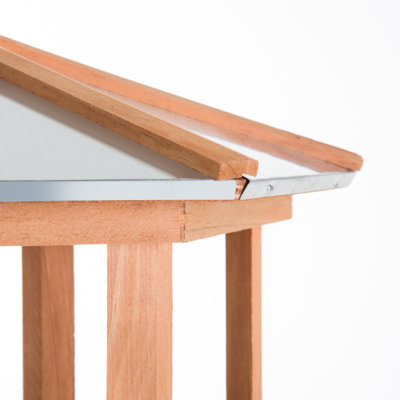 Jairo Wood Freestanding Hopper Bird Feeder