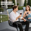 Ensemble de 2 chaises de patio en métal, C-Spring Motion et rembourré PVC-coated polyester