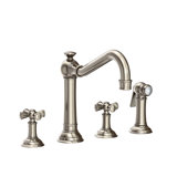 Jacobean Double Handle Kitchen Faucet with Side Spray