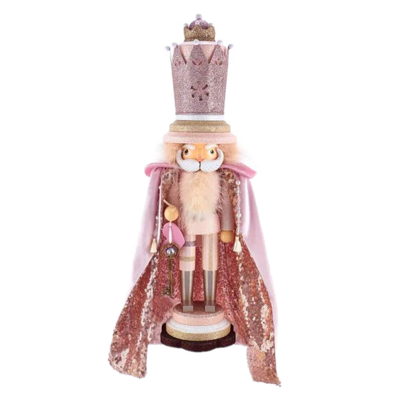 Kurt Adler Hollywood Nutcracker, Pink King, 19in