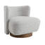 Fauteuil d'appoint en tweed gris Lisa