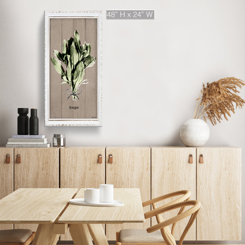 «Sage», impression sur toile tendue beige, H 48 po x l 24 po x P 1,5 po