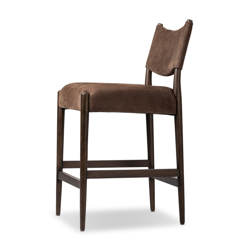 Jayla Stool-Antwerp Natural-Counter, Nubuck Cigar, Burnt Oak