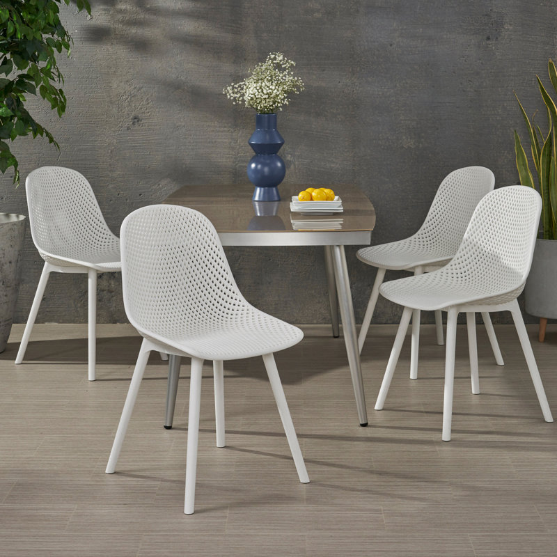 Chaises d'appoint pour l'extérieur Artha, Blanc