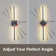 28.3" Rechargeable Wall Sconces with Remote Control, Dimmable LED Wall Sconces, 350°Rotate (Set of 2)