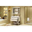 Meuble-lavabo de 36 po avec armoire à pharmacie, armoire à miroir moderne avec tablette réglable, armoire de rangement pour salle de bain à 4 tiroirs, armoire de rangement pour cadre de salle de bain en bois massif-102299644