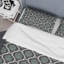 Ensemble de housse de couette en microfibre bleu / gris / blanc 3 pièces-260968199