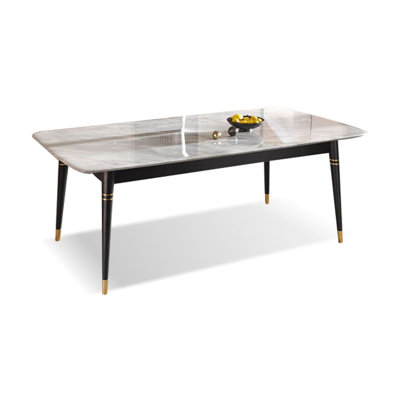 Rectangular marble dining table